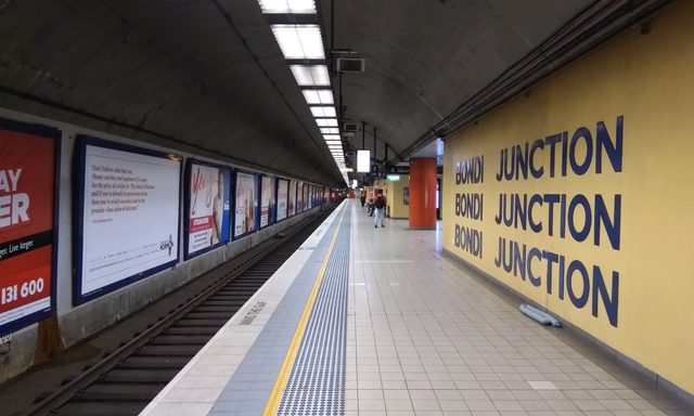 Bondi Junction railway station platform, T4 Eastern Suburbs & Illawarra line, Sydney Metro