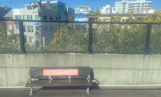 Cronulla railway station platform, T4 Cronulla line, Sydney Metro